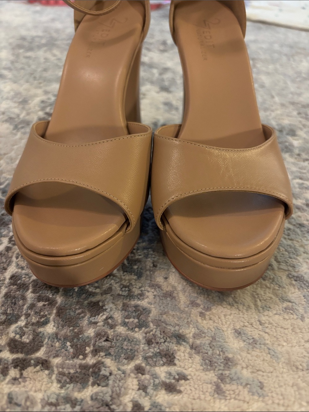 27 Edit by Naturalizer “Delphie” Women's Ankle-Strap Platform Sandals in Nude 6M - Picture 8 of 8